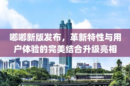 嘟嘟新版發(fā)布，革新特性與用戶體驗(yàn)的完美結(jié)合升級(jí)亮相