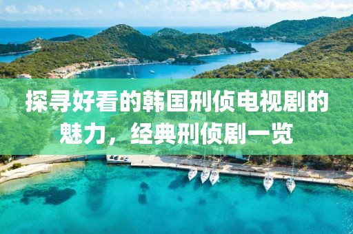 探尋好看的韓國(guó)刑偵電視劇的魅力，經(jīng)典刑偵劇一覽