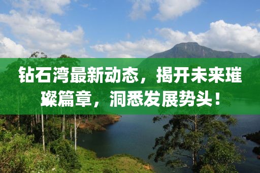 鉆石灣最新動態(tài)，揭開未來璀璨篇章，洞悉發(fā)展勢頭！