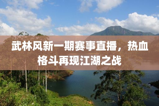 武林風(fēng)新一期賽事直播，熱血格斗再現(xiàn)江湖之戰(zhàn)