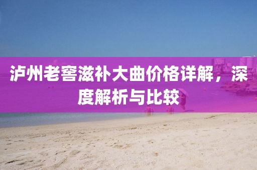 瀘州老窖滋補(bǔ)大曲價(jià)格詳解，深度解析與比較