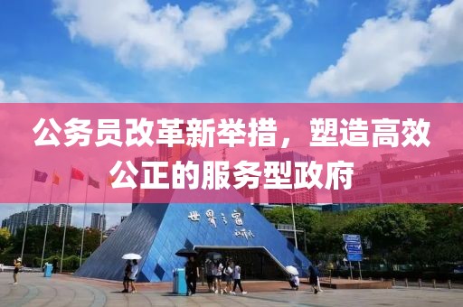 公務(wù)員改革新舉措，塑造高效公正的服務(wù)型政府