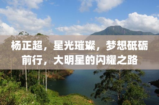 楊正超，星光璀璨，夢想砥礪前行，大明星的閃耀之路