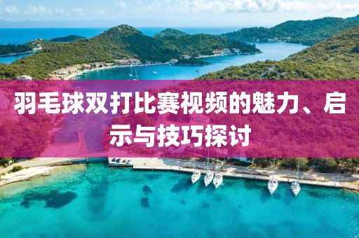 羽毛球雙打比賽視頻的魅力、啟示與技巧探討