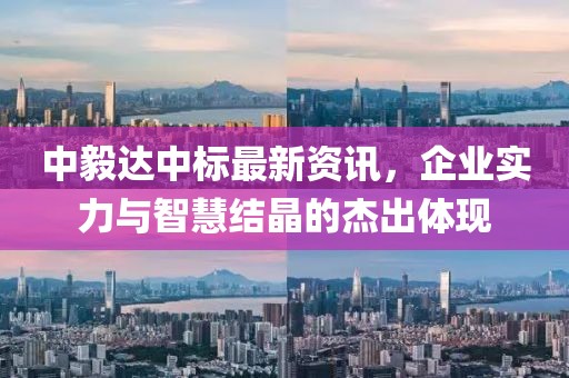 中毅達(dá)中標(biāo)最新資訊，企業(yè)實(shí)力與智慧結(jié)晶的杰出體現(xiàn)