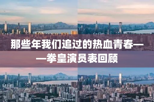 那些年我們追過(guò)的熱血青春——拳皇演員表回顧