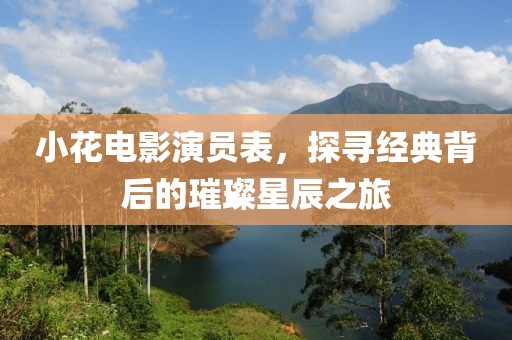小花電影演員表，探尋經(jīng)典背后的璀璨星辰之旅