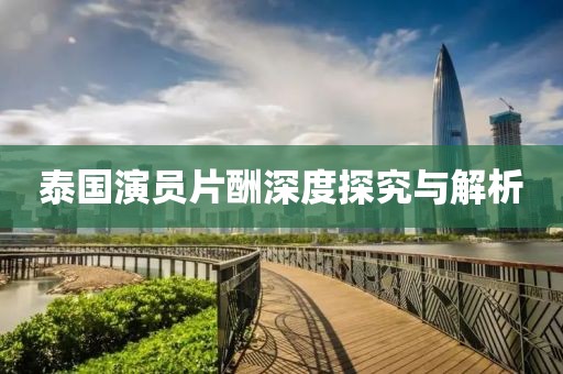 泰國(guó)演員片酬深度探究與解析