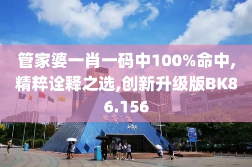 管家婆一肖一碼中100%命中,精粹詮釋之選,創(chuàng)新升級(jí)版BK86.156