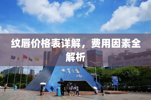 紋唇價(jià)格表詳解，費(fèi)用因素全解析