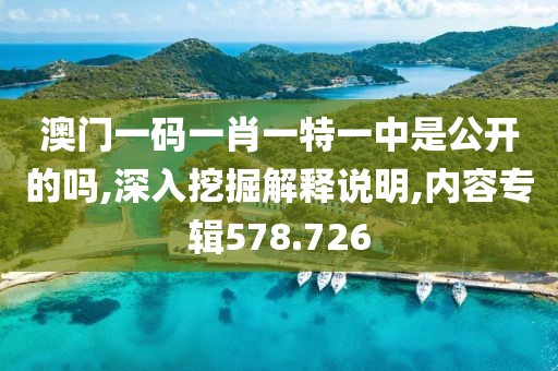 澳門一碼一肖一特一中是公開的嗎,深入挖掘解釋說明,內(nèi)容專輯578.726