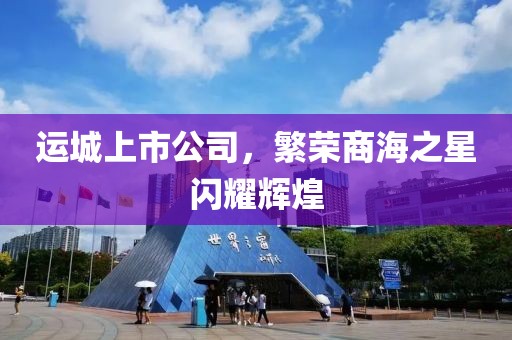 運(yùn)城上市公司，繁榮商海之星閃耀輝煌