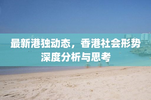 最新港獨(dú)動(dòng)態(tài)，香港社會(huì)形勢(shì)深度分析與思考