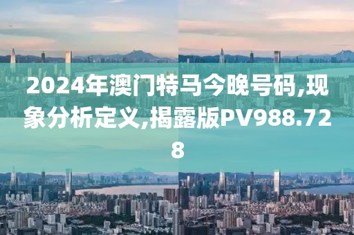 2024年澳門特馬今晚號碼,現(xiàn)象分析定義,揭露版PV988.728