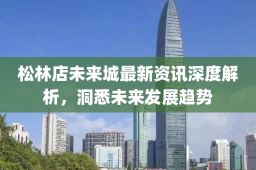松林店未來城最新資訊深度解析，洞悉未來發(fā)展趨勢(shì)