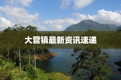 大營鎮(zhèn)最新資訊速遞