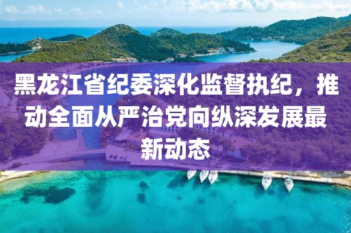 黑龍江省紀(jì)委深化監(jiān)督執(zhí)紀(jì)，推動(dòng)全面從嚴(yán)治黨向縱深發(fā)展最新動(dòng)態(tài)