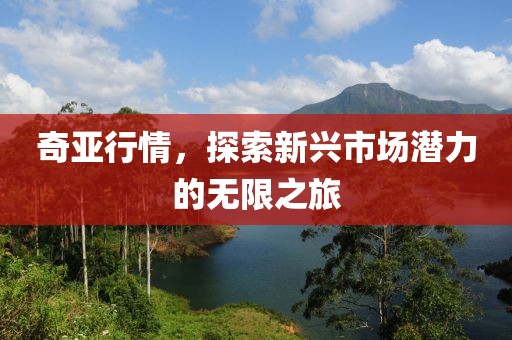 奇亞行情，探索新興市場潛力的無限之旅