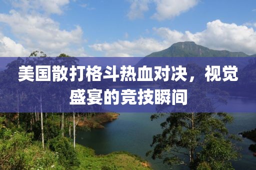 美國散打格斗熱血對決，視覺盛宴的競技瞬間