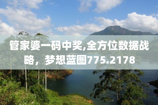 管家婆一碼中獎,全方位數(shù)據(jù)戰(zhàn)略，夢想藍圖775.2178