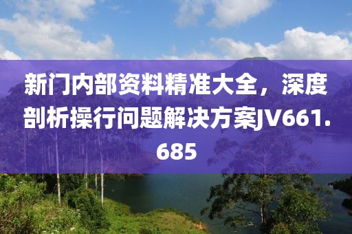 新門內(nèi)部資料精準大全，深度剖析操行問題解決方案JV661.685