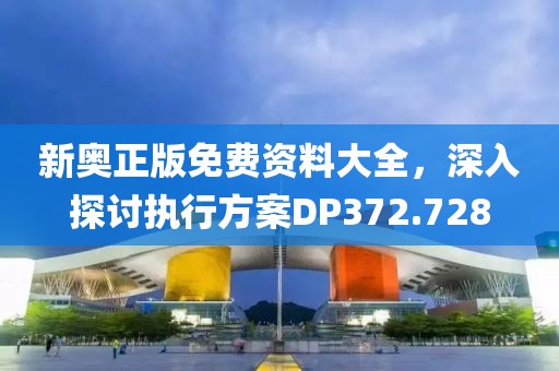 新奧正版免費資料大全，深入探討執(zhí)行方案DP372.728