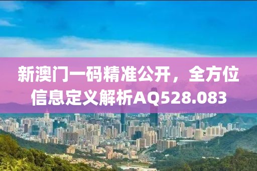 新澳門一碼精準公開，全方位信息定義解析AQ528.083