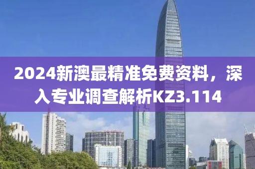 2024新澳最精準(zhǔn)免費(fèi)資料，深入專業(yè)調(diào)查解析KZ3.114