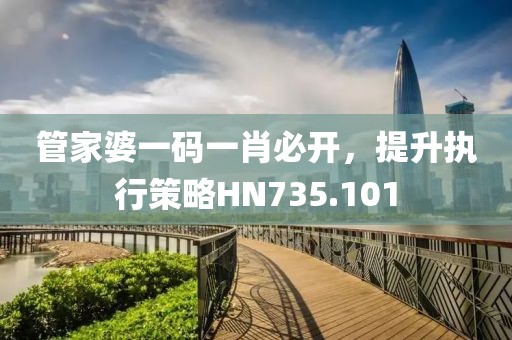 管家婆一碼一肖必開，提升執(zhí)行策略HN735.101