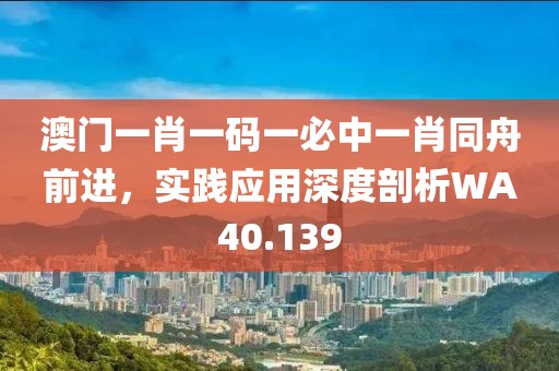 澳門一肖一碼一必中一肖同舟前進，實踐應用深度剖析WA40.139
