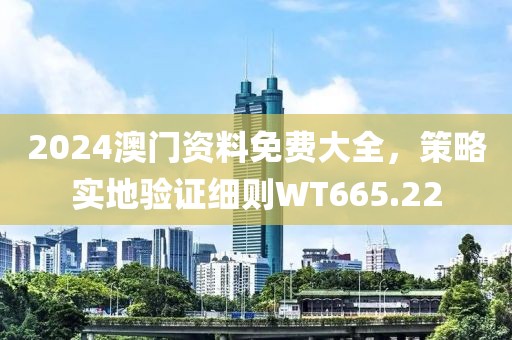 2024澳門資料免費大全，策略實地驗證細則WT665.22
