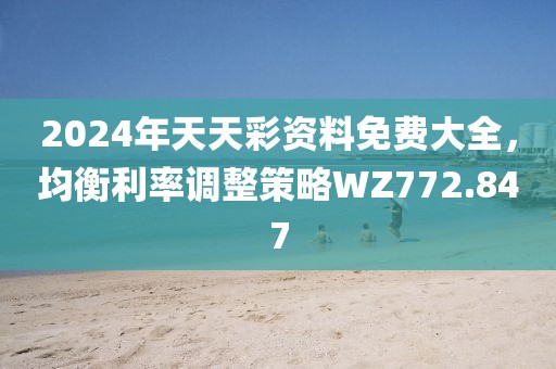 2024年天天彩資料免費大全，均衡利率調(diào)整策略WZ772.847
