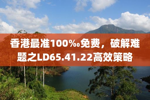 香港最準100‰免費，破解難題之LD65.41.22高效策略