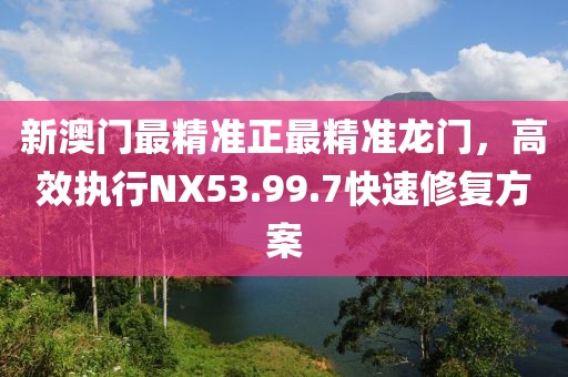 新澳門最精準(zhǔn)正最精準(zhǔn)龍門，高效執(zhí)行NX53.99.7快速修復(fù)方案