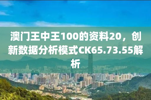 澳門王中王100的資料20，創(chuàng)新數(shù)據(jù)分析模式CK65.73.55解析