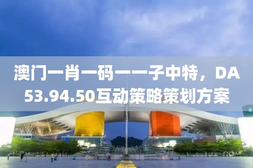 澳門一肖一碼一一子中特，DA53.94.50互動(dòng)策略策劃方案