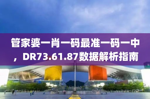 管家婆一肖一碼最準一碼一中，DR73.61.87數(shù)據(jù)解析指南