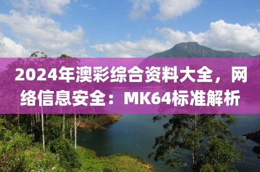 2024年澳彩綜合資料大全，網絡信息安全：MK64標準解析