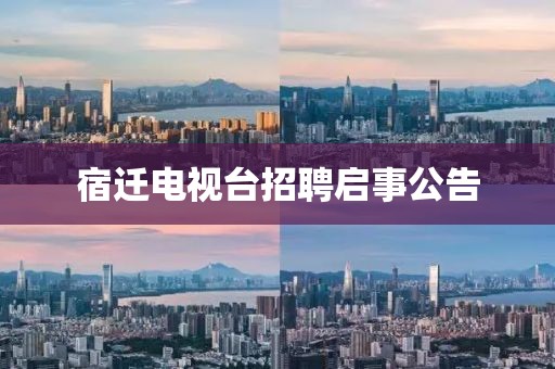 宿遷電視臺招聘啟事公告